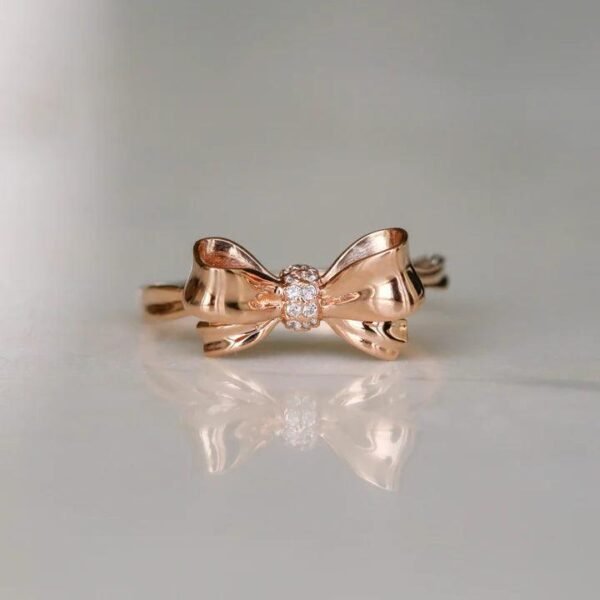 GOLDEN RIBBON RING - Mim Diamond