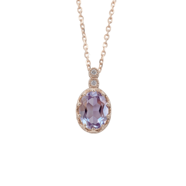 Oval Alexandrite Pırlanta Kolye - Mim Diamond