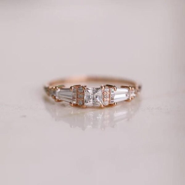 WHITE ART DECO RING - Mim Diamond